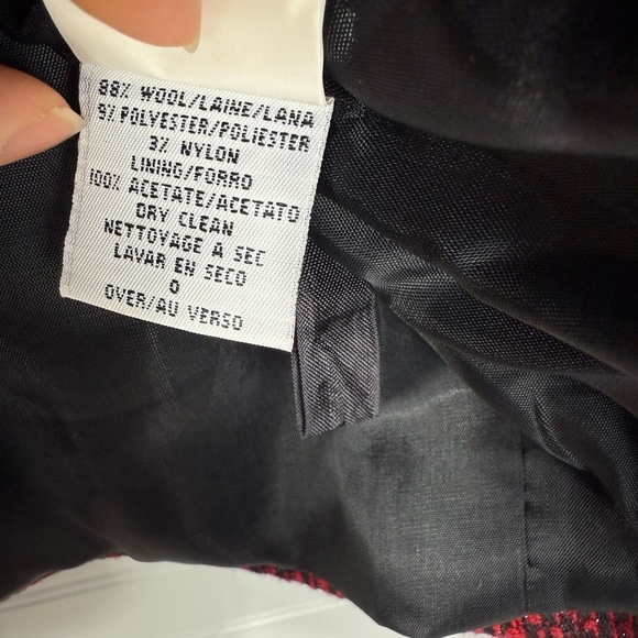 Vintage JH Collectibles red & black blazer. Size 4. - Picture 6 of 7